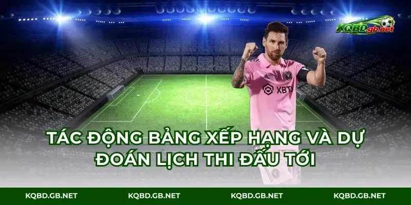 Tác động bảng xếp hạng và dự đoán lịch thi đấu tới